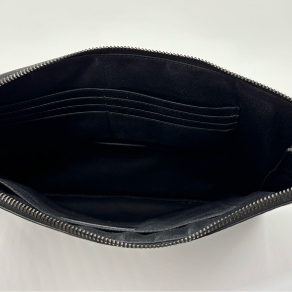 Yves Saint Laurent Cassandre Croc Embossed Clutch in Noir - Picture 10 of 10